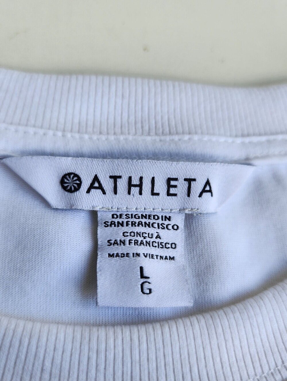 Athleta Women's Gallery White Long Sleeve Tunic Sweatshirt Athleisure Sz L - Picture 14 of 15